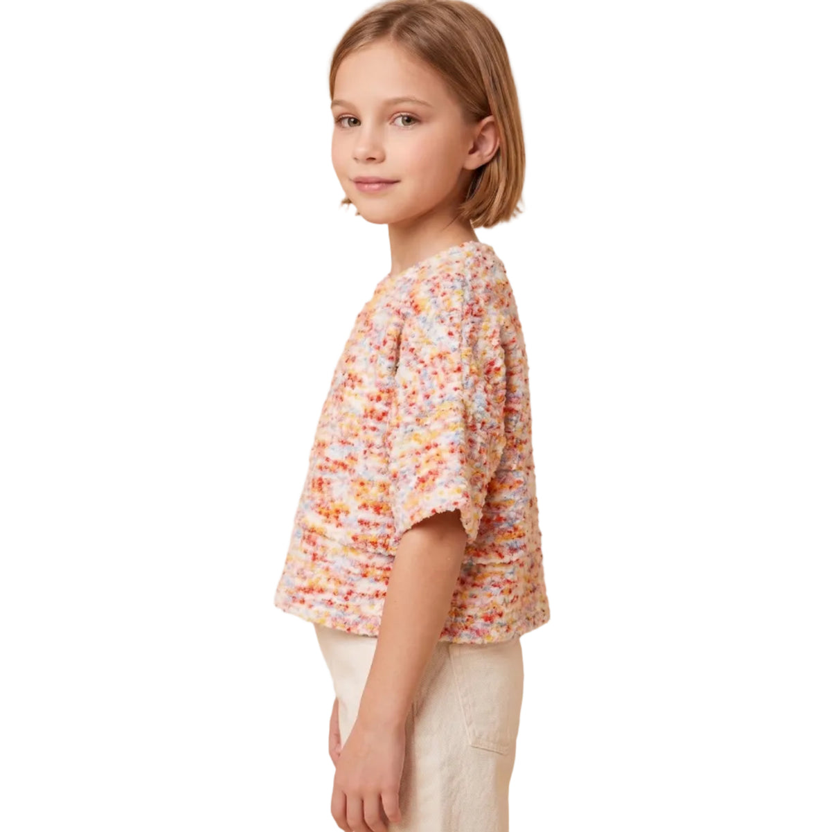 Multi Color Knit Boxy Top