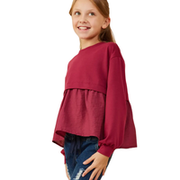 Mix Media French Terry Knit Top