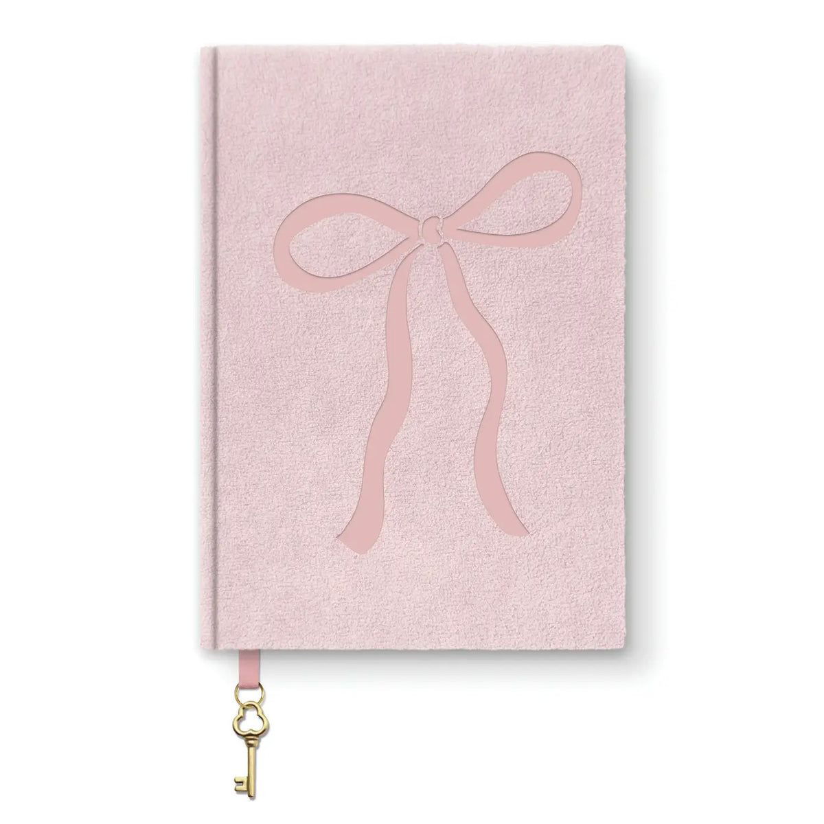 Sweetheart Pink Bow Olivia Velvet A5 Journal
