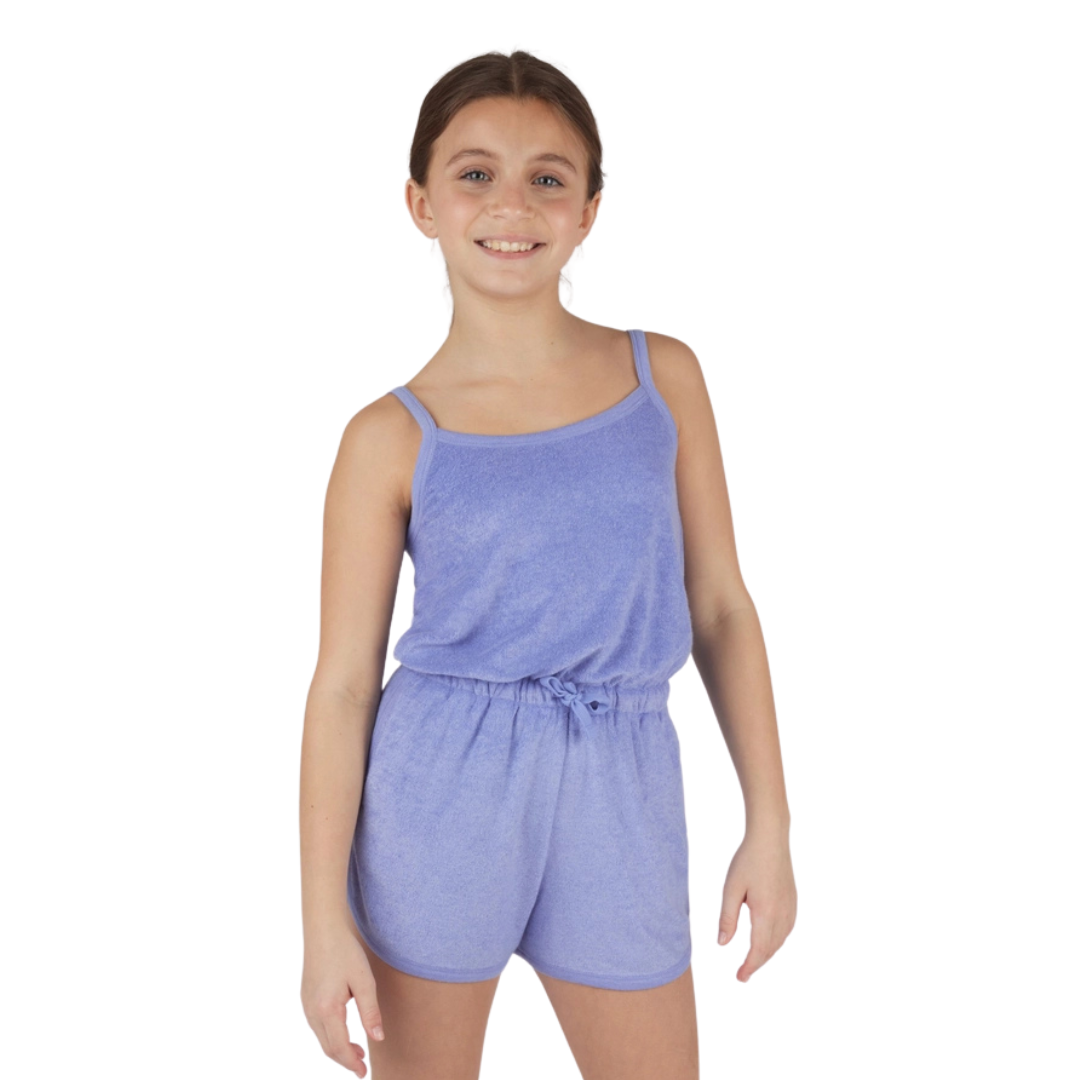 Towel Terry Tie Waist Romper