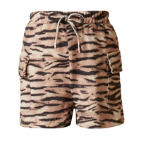 Smithsonian Tiger Print Knit Shorts