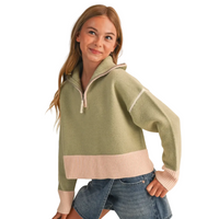 Half Zip Collar Sweater