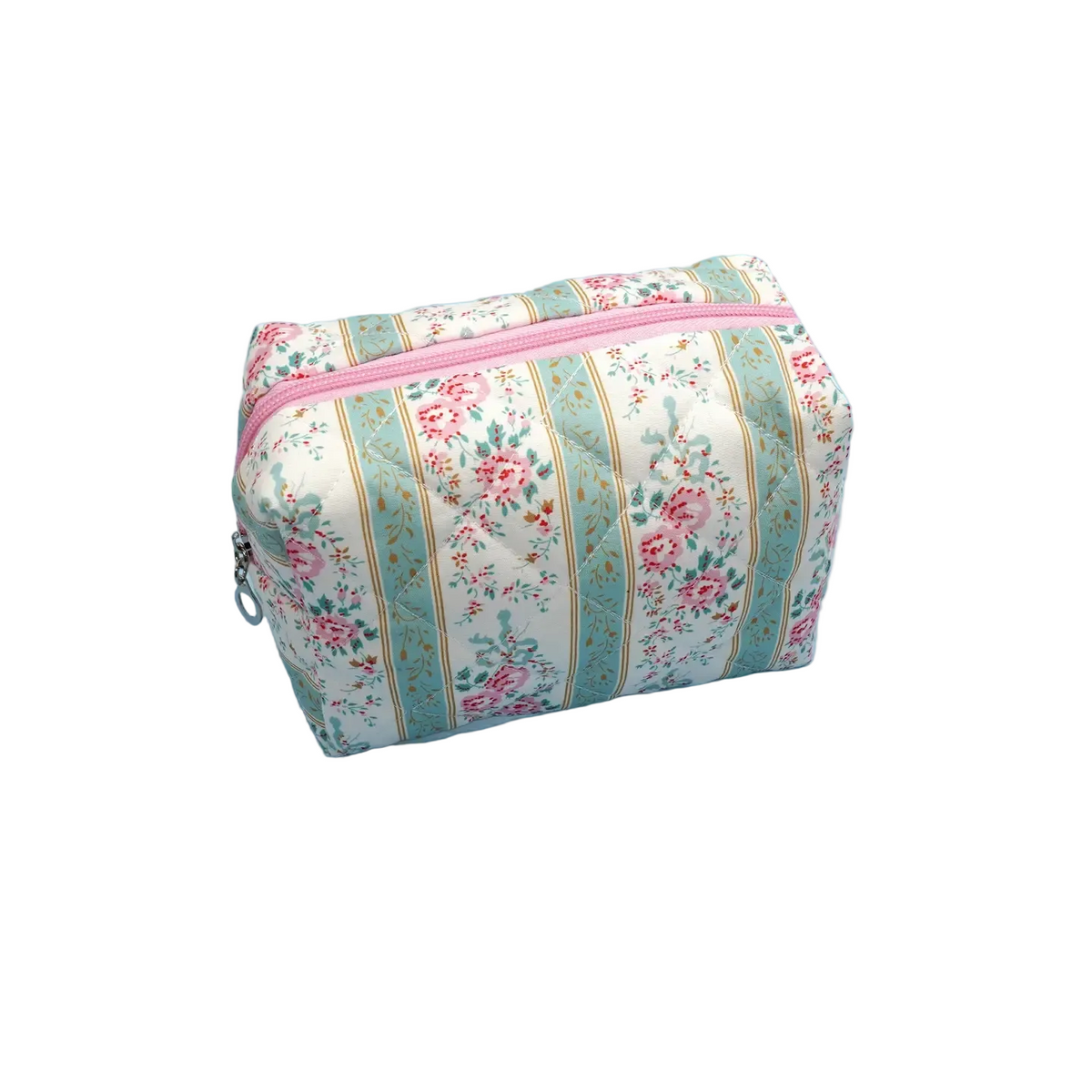 Floral Toile Pattern Makeup Cosmetic Pouch