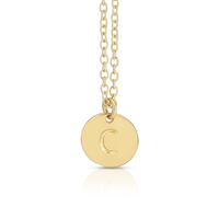 Letter Disc Necklace