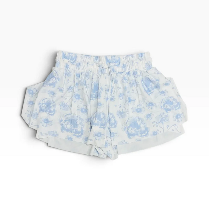 Beautiful Blue Toile Butterfly Shorts