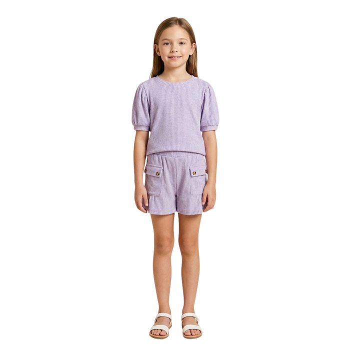 Washed Look Cargo Shorts