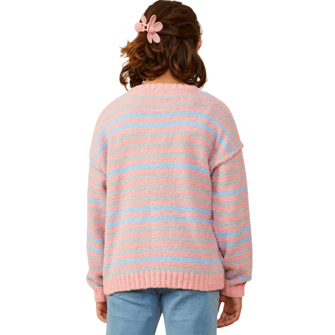 Soft Multicolor Stripe Pullover Sweater