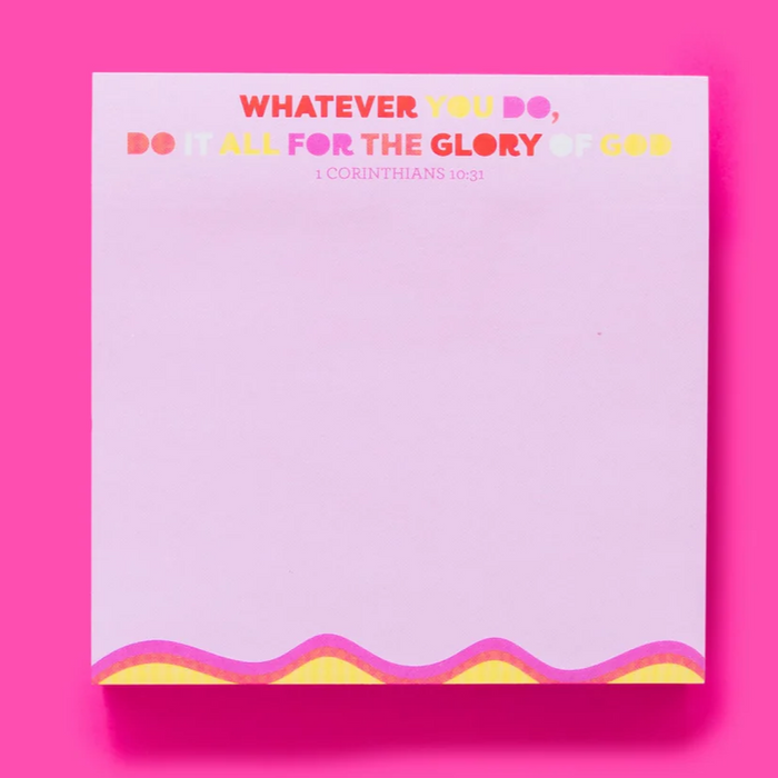 Glory of God Sticky Reminder Pad