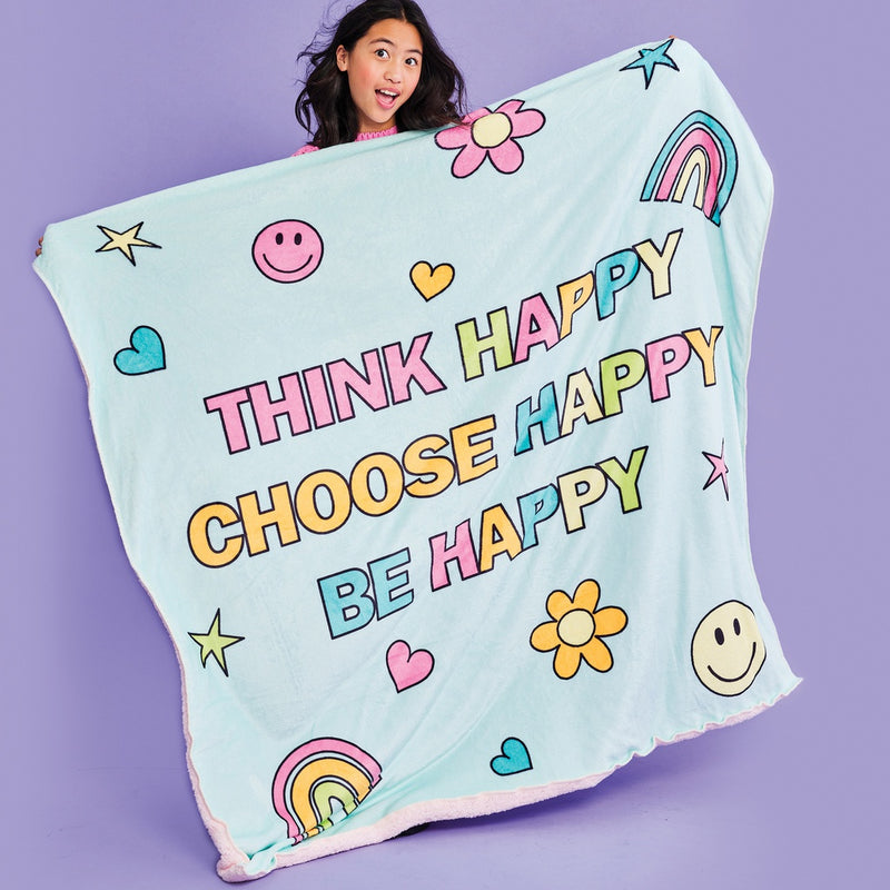 Be Happy Sherpa Blanket